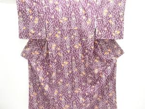 梅楓模様小紋着物